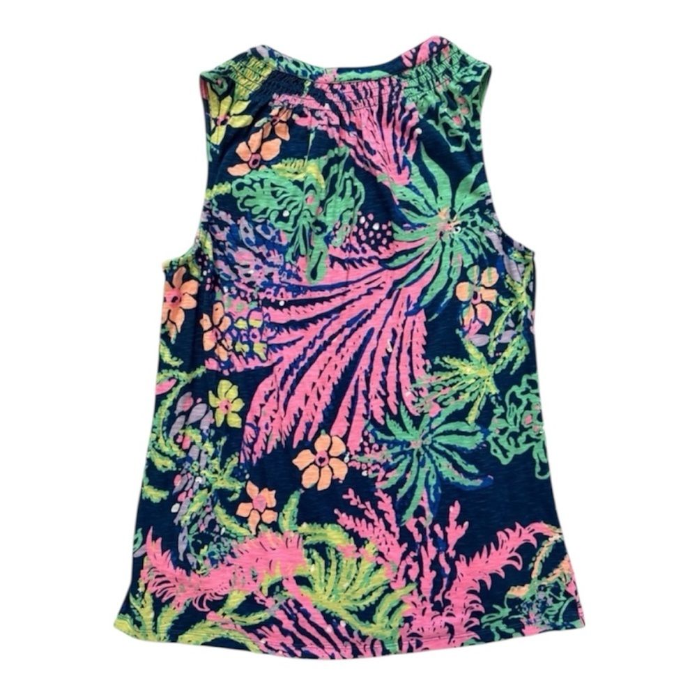 LILLY PULITZER  Essie Floral Tank Size S - Picture 2 of 2